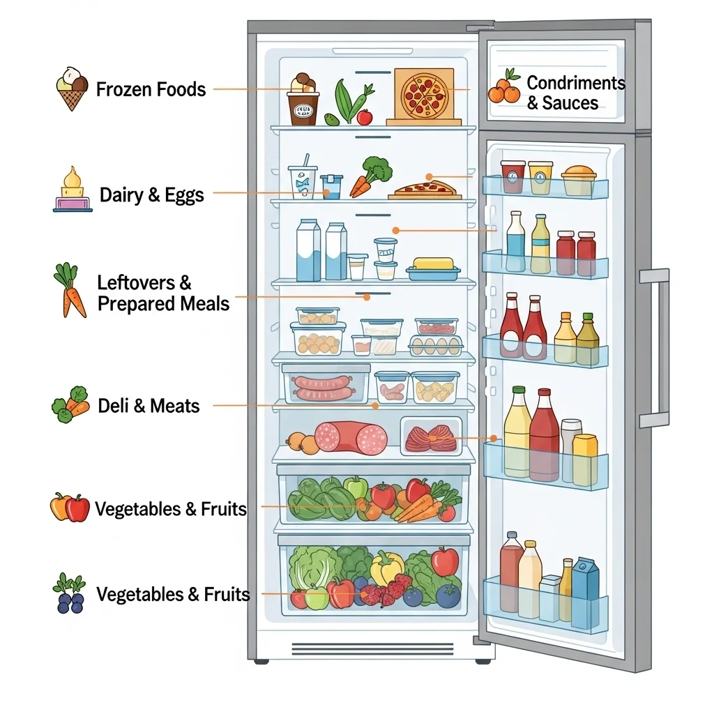 한눈에 파악하는 냉장고 칸별 최적 수납 가이드