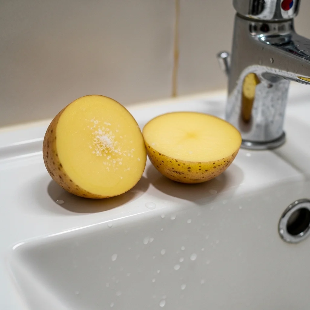 실리콘 깊숙이 박힌 곰팡이는 '감자'를 활용해 보세요