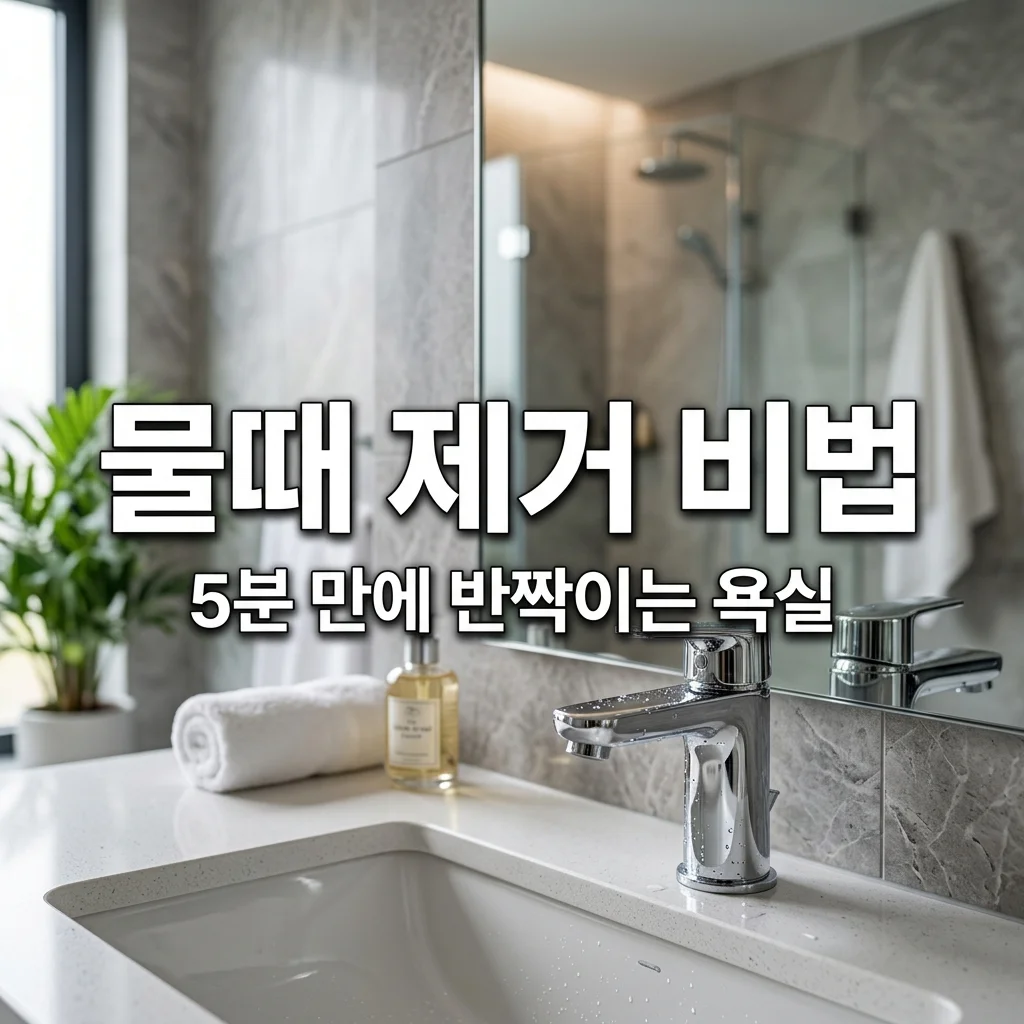 욕실 물때 제거 방법, 5분 만에 반짝이는 화장실 청소 생활 꿀팁