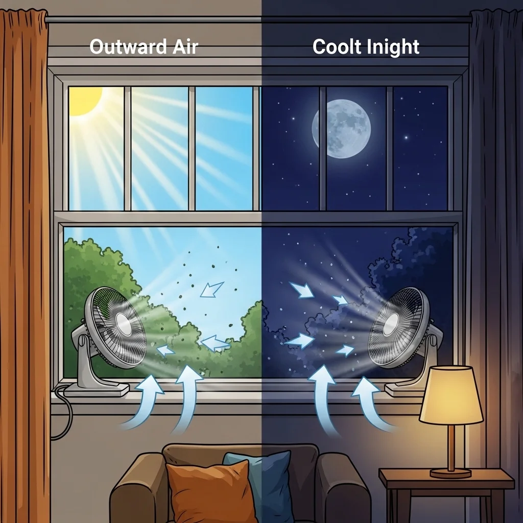 낮과 밤에 따라 달라지는 선풍기 최적 위치