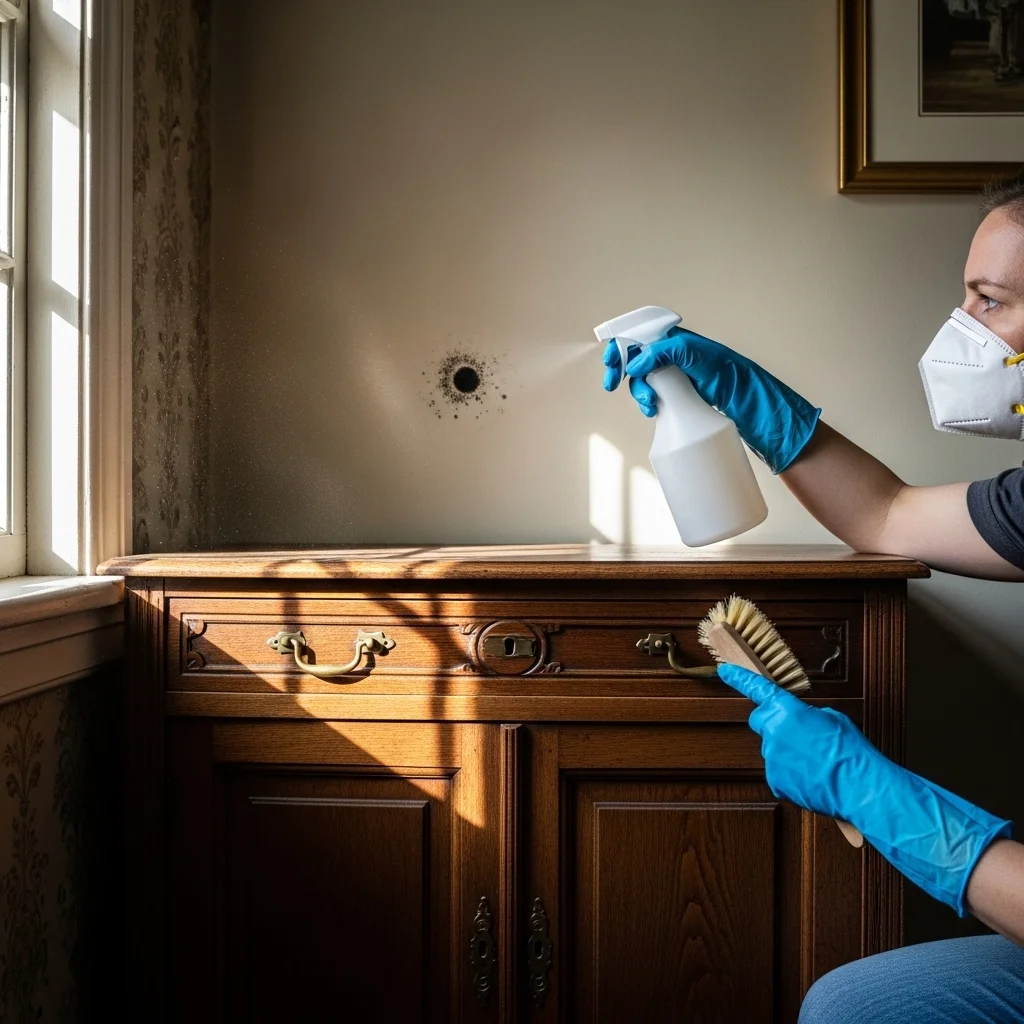 벽지와 가구 뒤 숨은 곰팡이, 냄새의 근원을 제거하세요