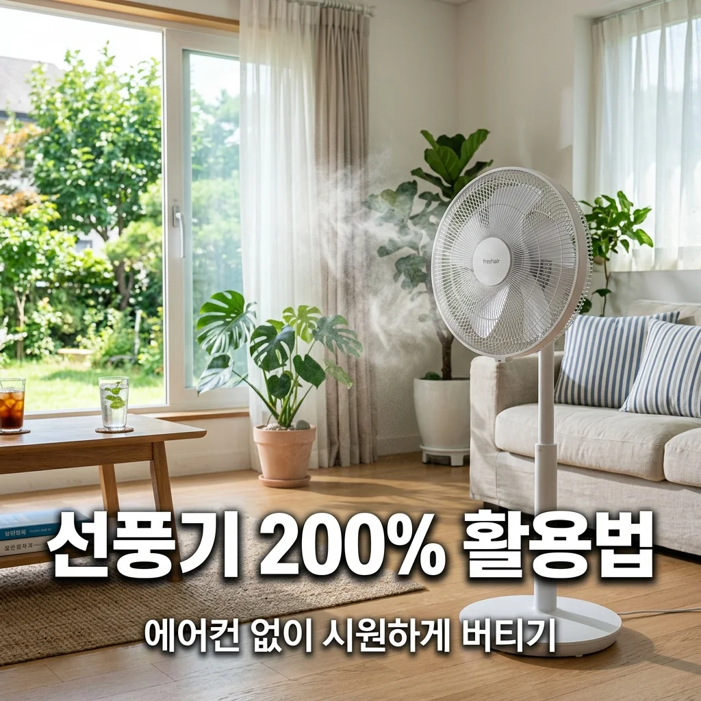 선풍기 시원하게 사용하는 법 5가지! 에어컨 없이 폭염 버티는 생활 꿀팁