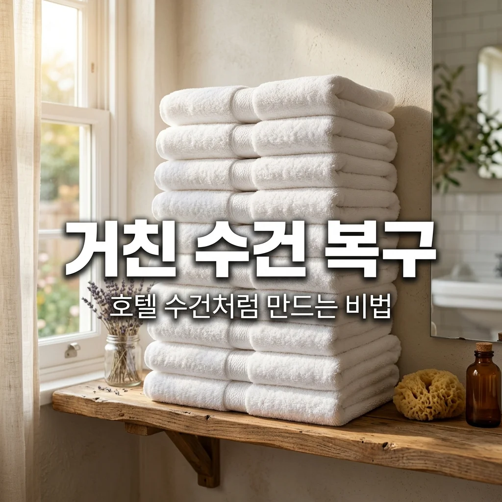 수건이 점점 거칠어질 때 호텔 수건처럼 되살리는 3단계 해결법