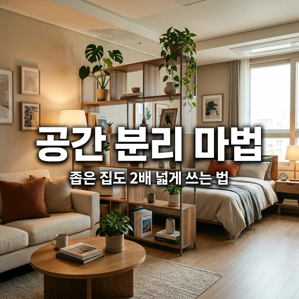 작은 집 공간 분리 방법 좁은 집도 2배 넓어지는 생활 꿀팁