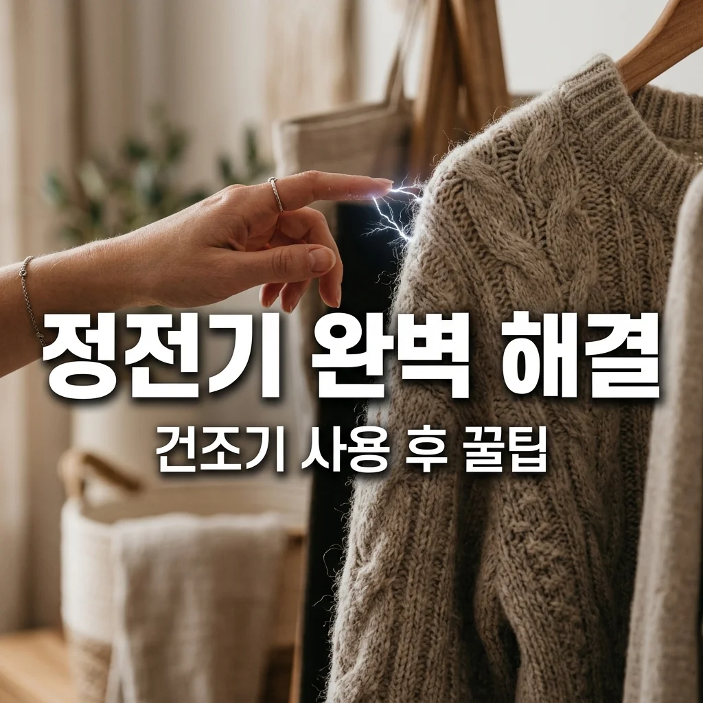 옷 정전기 없애는 법, 건조기 사용 후 달라붙는 문제 해결 경험담
