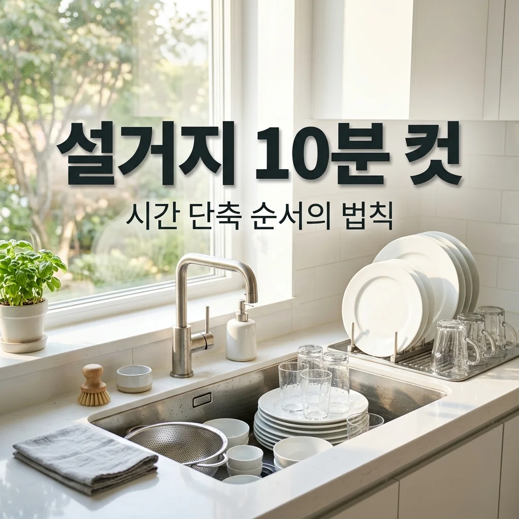 설거지 시간 줄이는 순서 꿀팁, 30분을 10분으로 만든 노하우
