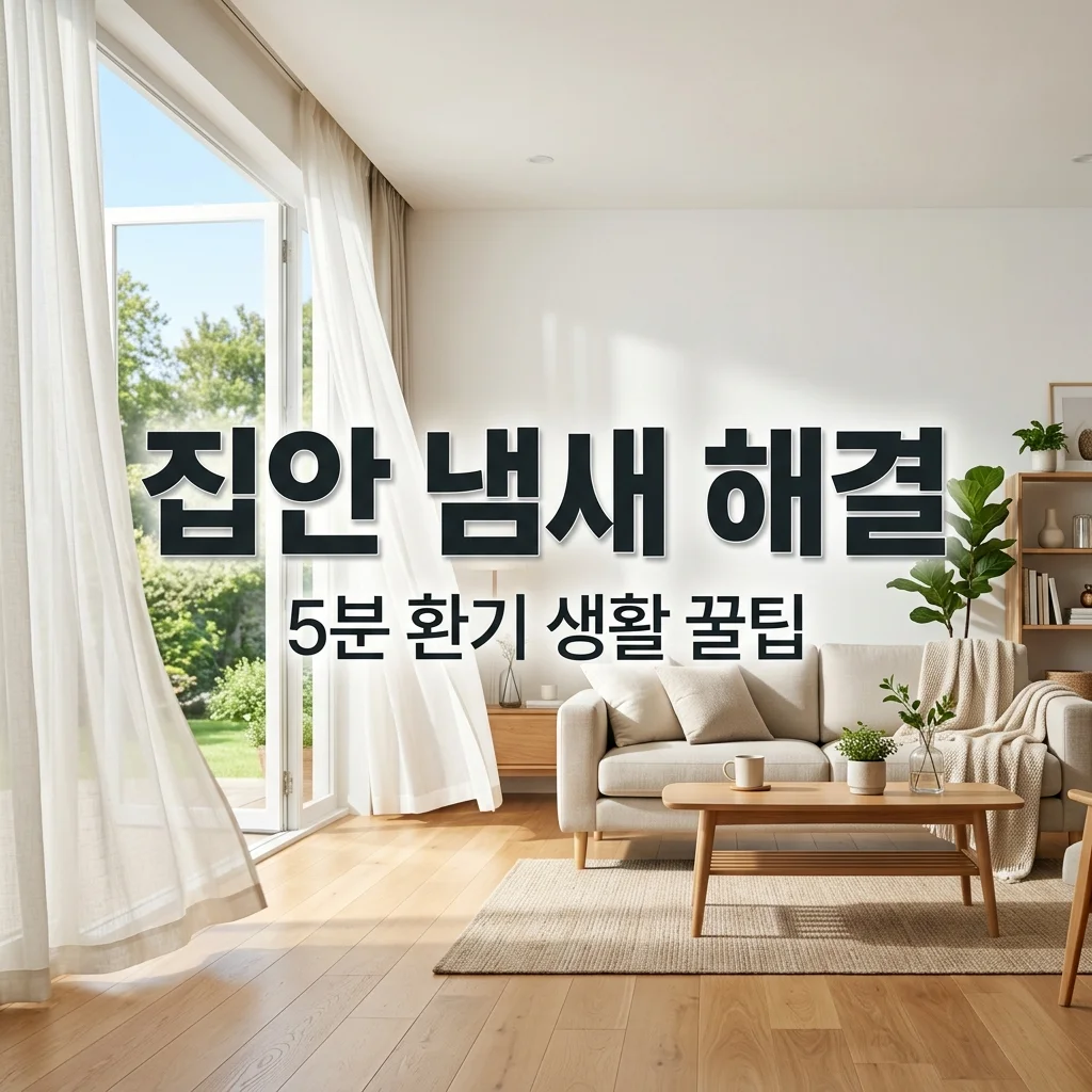 집안 냄새 환기 방법, 5분 만에 꿉꿉함 해결하는 생활 꿀팁
