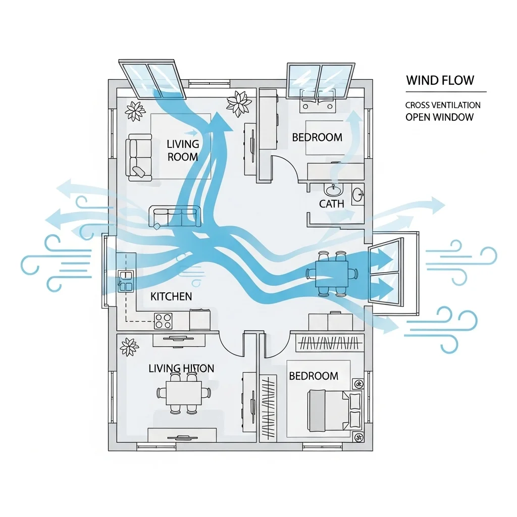 냄새 제거 효율을 높여주는 환기 방식 비교