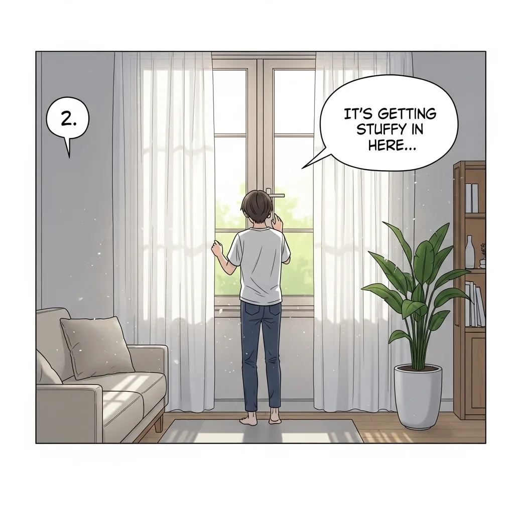 5분 만에 냄새 싹! 맞통풍 환기 스텝 가이드