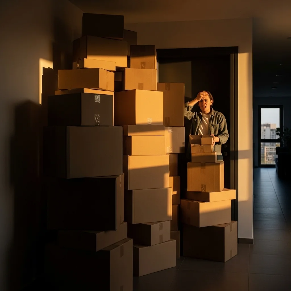 어느 날 갑자기 숨이 턱 막혔던 택배 박스의 산