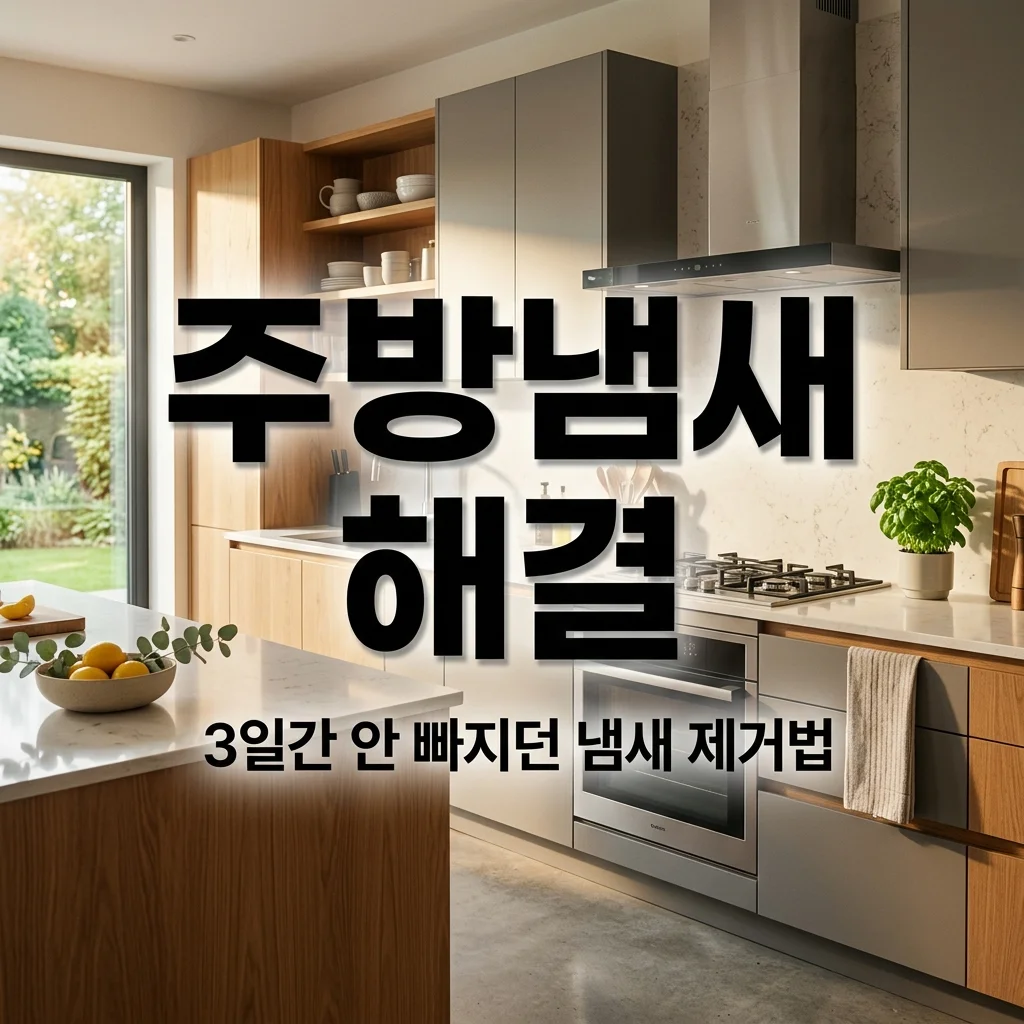 주방 냄새 제거 방법, 3일 동안 안 빠지던 음식 냄새 한 번에 잡는 꿀팁