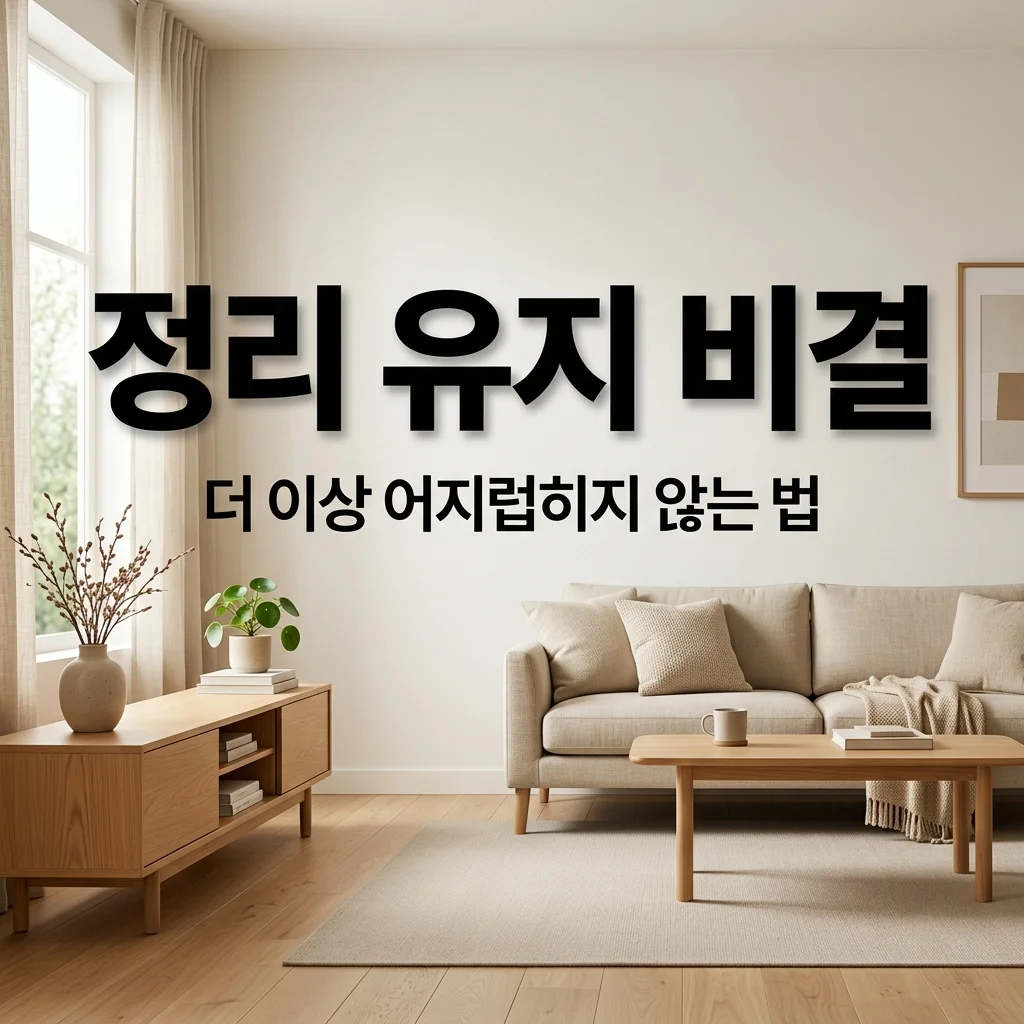 생활 꿀팁: 정리를 쉽게 유지하게 만든 3가지 핵심 기준과 노하우