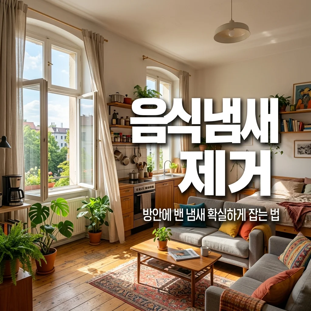 음식 냄새 방에 밸 때 해결법! 제가 직접 효과 본 3단계 냄새 박멸 팁