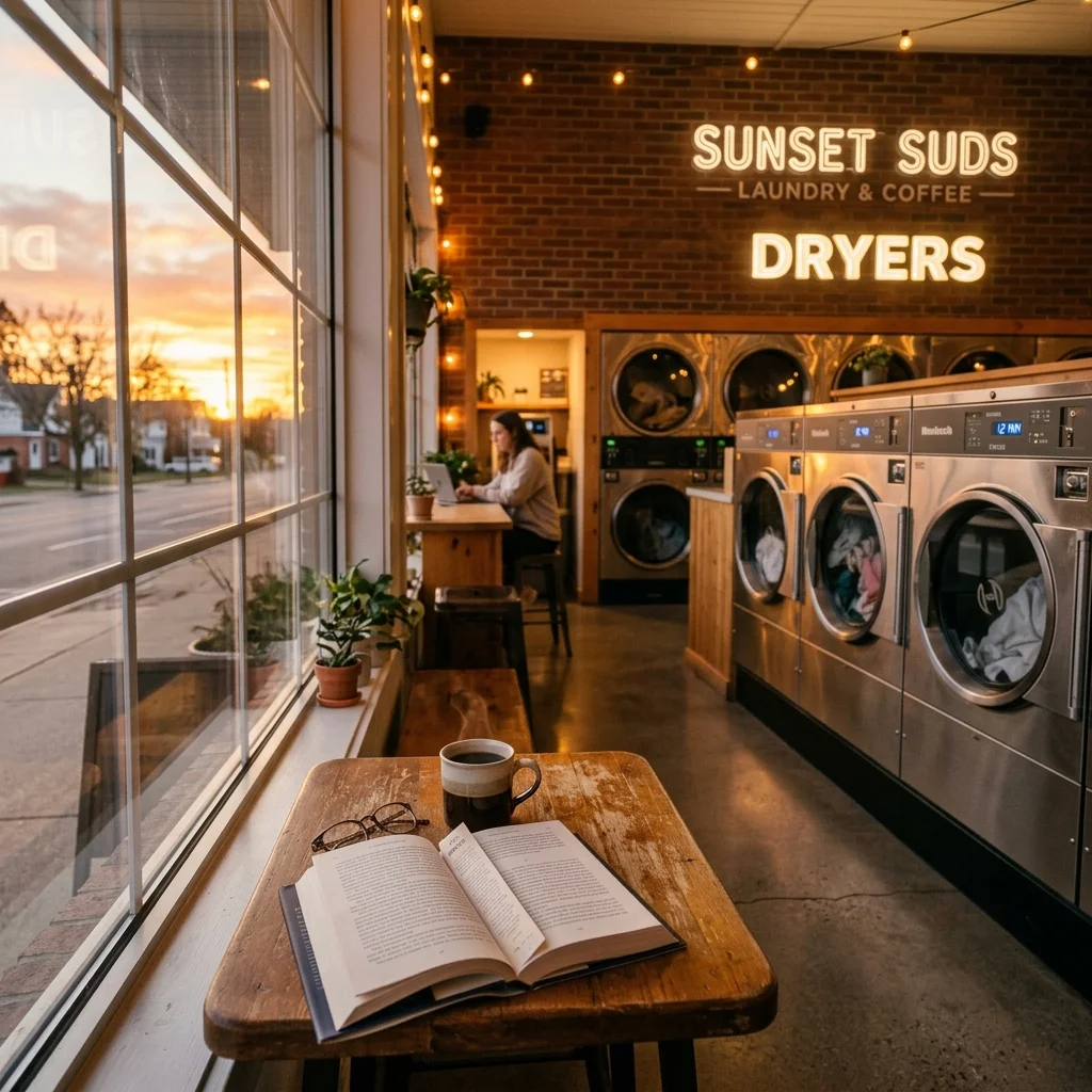 코인세탁소 자취생 힐링, 건조기 소리와 책 한 권의 여유 즐기기