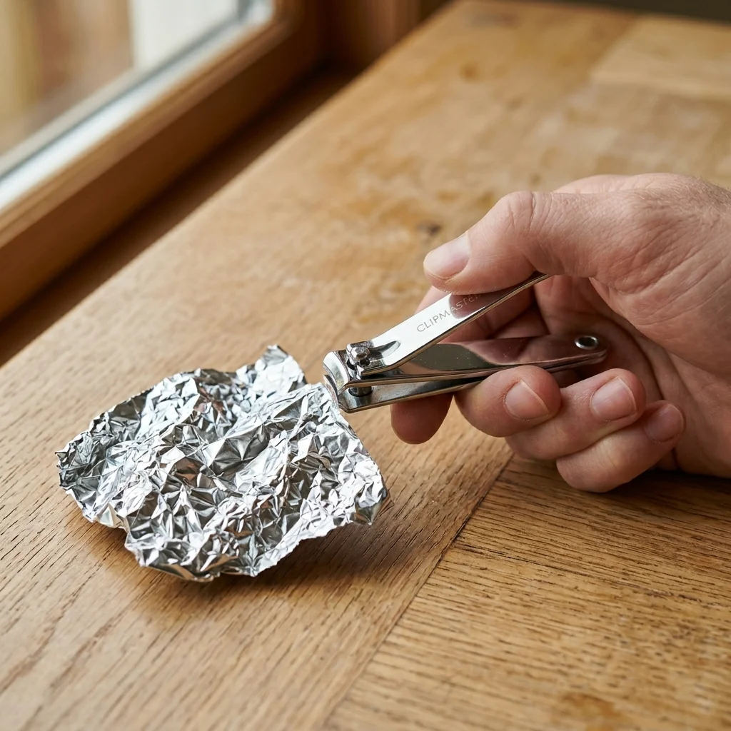 무뎌진 손톱깎이 은박지 연마법: 쿠킹호일로 3분 만에 새것처럼