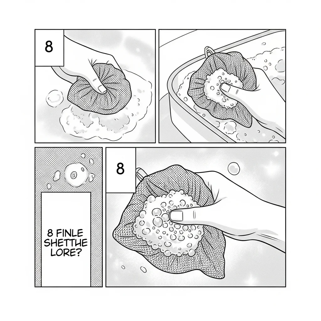 양파망으로 기름때 가득한 불판 닦는 3단계 방법